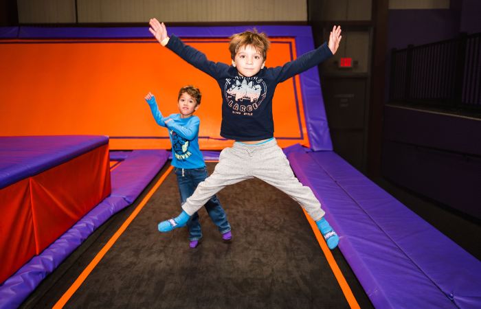 tumble track attraction at Altitude Trampoline Park