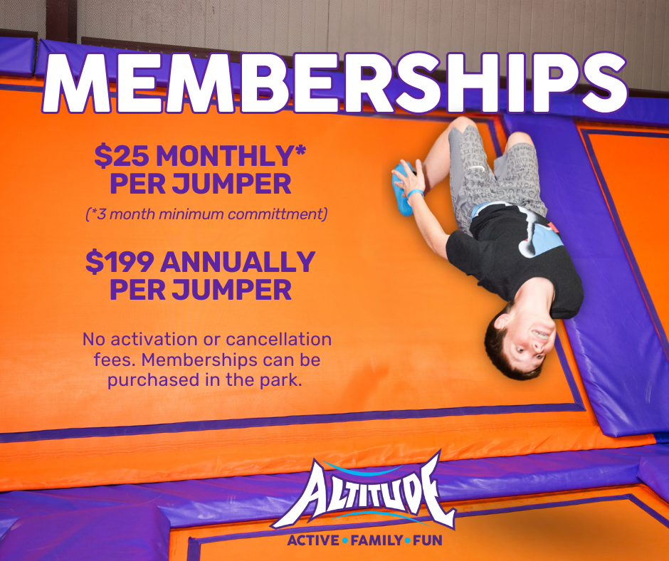 Memberships at Altitude Trampoline Park in Bloomington, IL