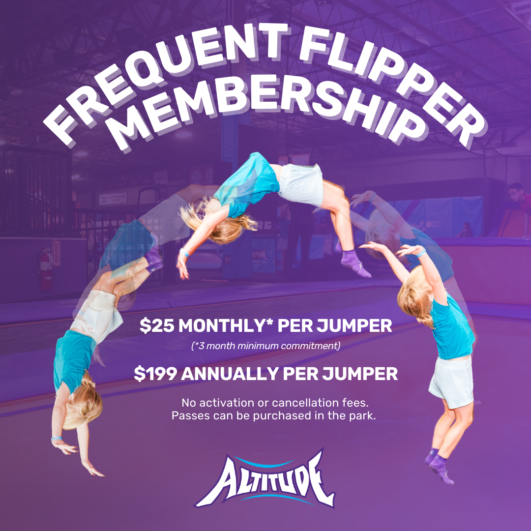 Frequent Flipper Membership Options at Altitude Trampoline Park
