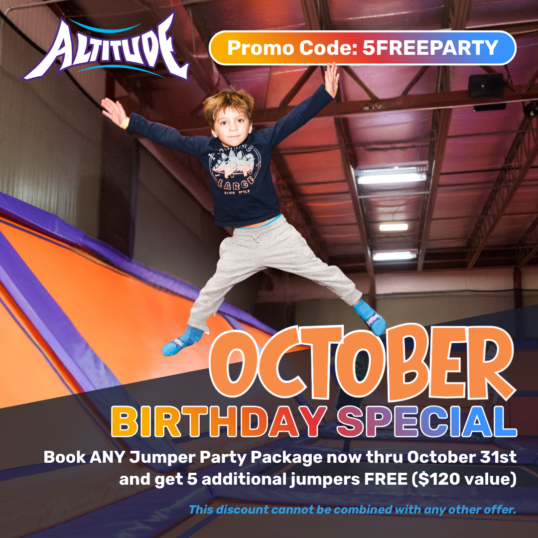 October Birthday Special at Altitude Trampoline Park