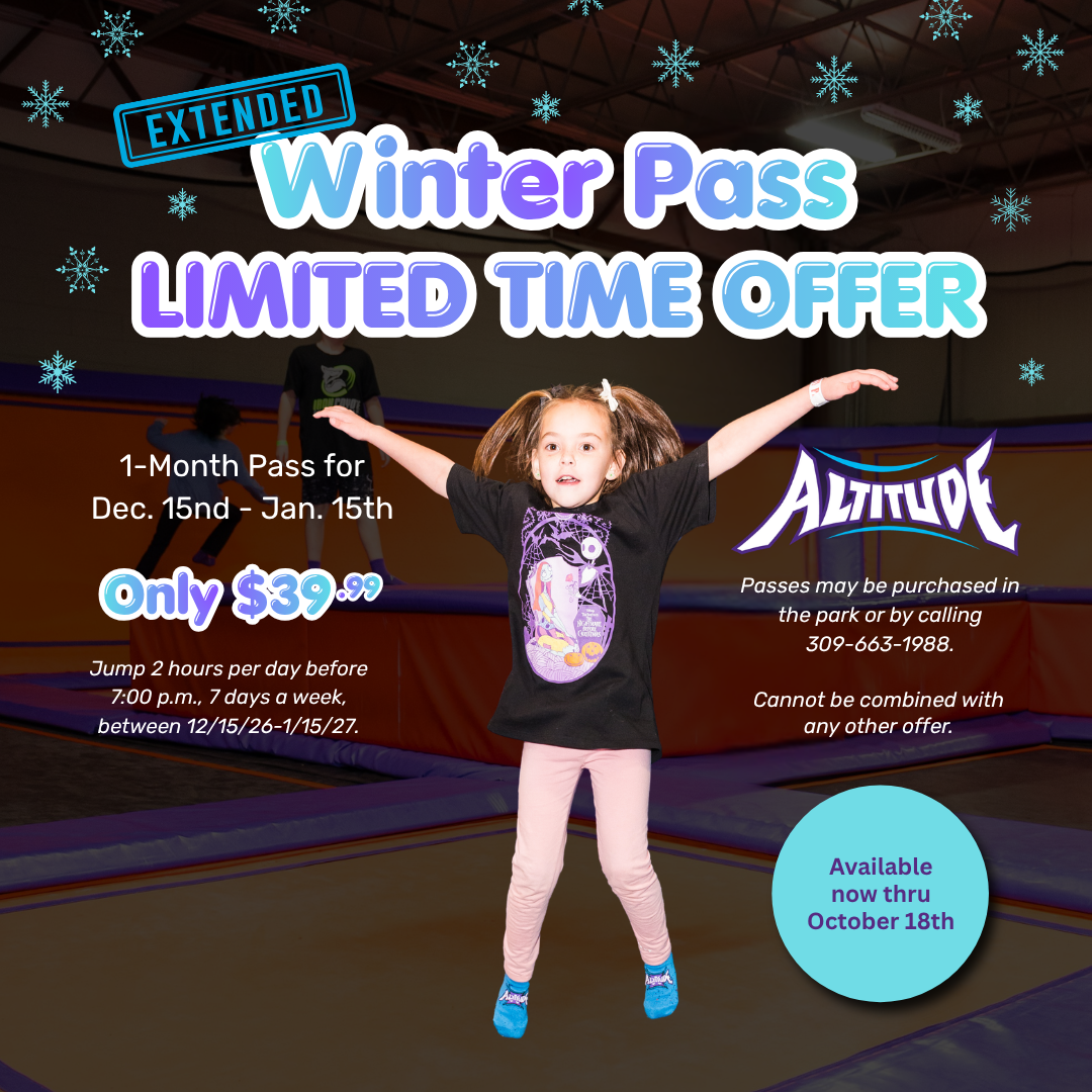 EXTENDED! Winter Pass Offer at Altitude Trampoline Park